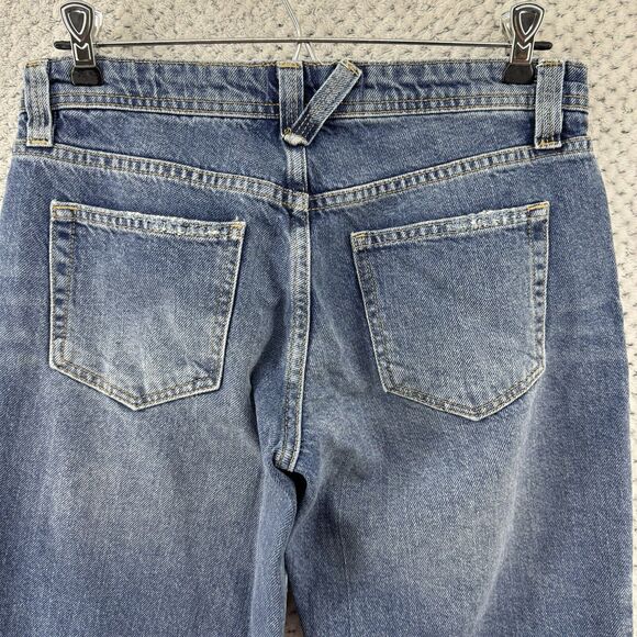 We The Free Jeans Women 26 Blue Medium Wash Straight Leg Mid Rise Button Fly - Picture 7 of 15